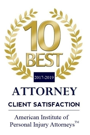 10 Best attorney client satisfaction award | The Law Offices of Hilda Sibrian